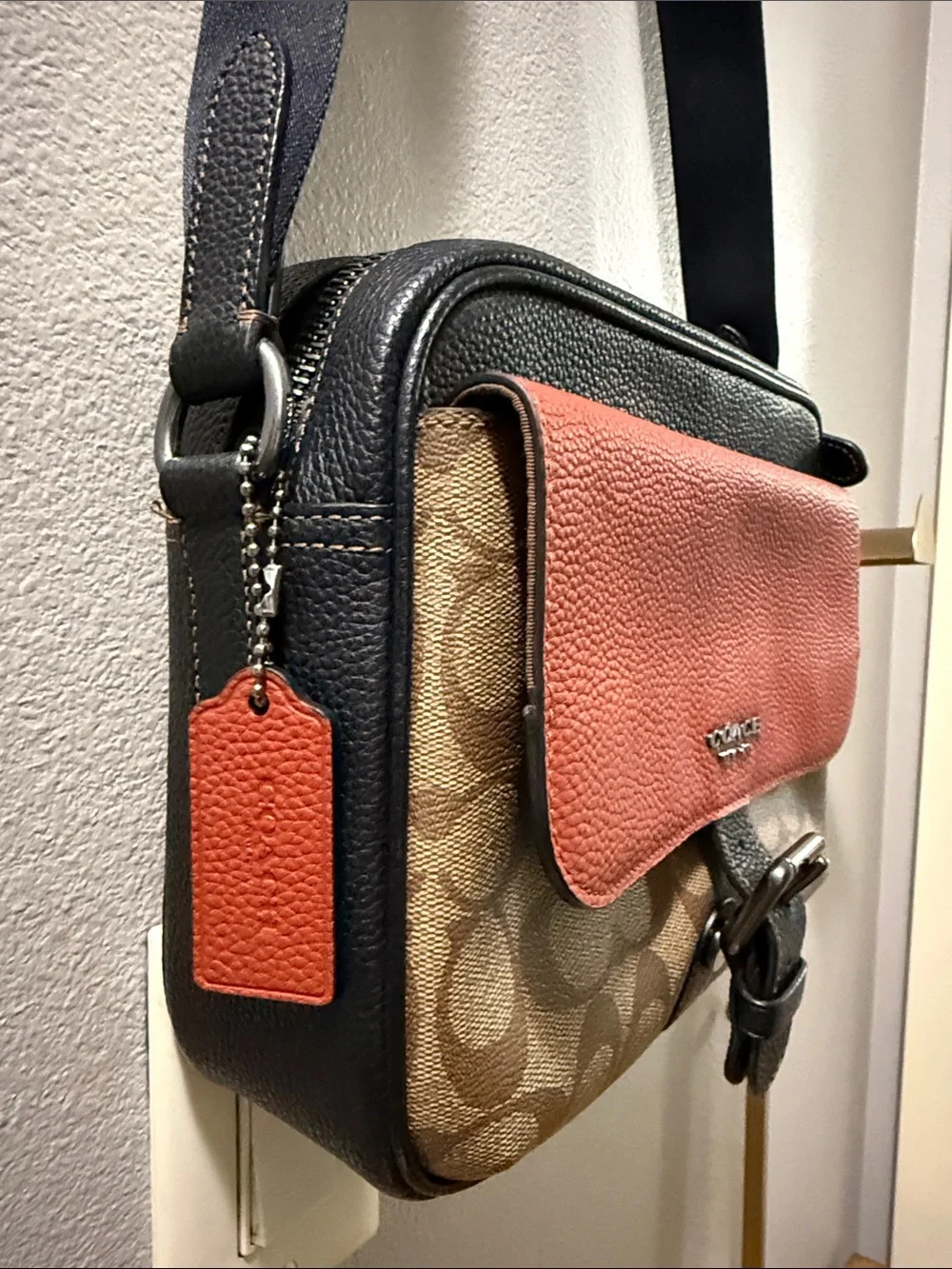 Coach Hudson Crossbody Bag In Colorblock Signature Canvas - EUC